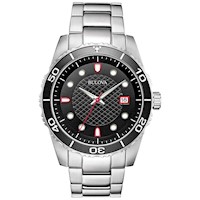 Reloj Bulova 98A195 Fecha Acero Inoxidable Dial Negro