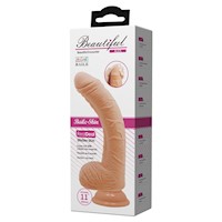 Dildo Hiper Realista Piel Curvado 28.2 cm x Ø 5 cm con Ventosa