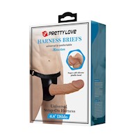 Funda Pene Extensora + Arnés Houston Dildo Silicon Suave 17,5 cm Ø 4.8