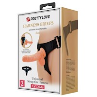 Dildo y Arnés Universal Ajustable Tom 20 cm x Ø  4.4 cm BDSM Strap On