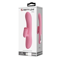 Vibrador Rabbit Sexual Femenino Chris Dual Rota Vibra y Recargable