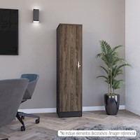 BIBLIOTECA HOME OFFICE 1 PUERTA - COÑAC / NEGRO SOFT | TUHOME