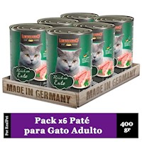Pack x6 Paté Gato Leonardo Quality Selection Pato 400 gr