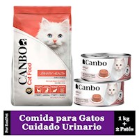 Comida para Gato Problemas Urinarios Canbo 1 kg + 2 Patés