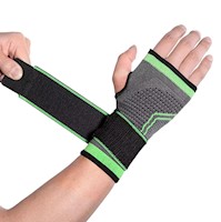 Muñequera Deportiva Elástica de Compresión con Correa Ajustable Protección 360°