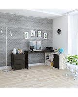 Combo Office 14 TuHome Escritorio + Archivador Wengue y Artiko