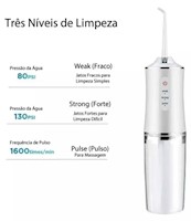 Irrigador de dientes inalámbrico recargable y portátil