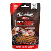 Snack Para Perros Naturalistic Hamburguesa en Salsa BBQ 120g