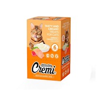 Snack para Gatos Naturalistic Cremi Salmón y Atún 60gr Pack x6 und