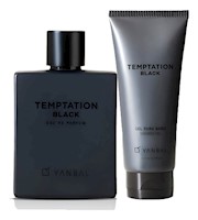 Temptation Black Perfume De Hombre Con Gel De Baño
