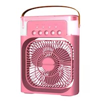 Ventilador de aire acondicionado pulverizador con luz LED