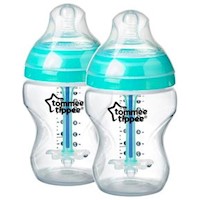 Pack x 2 Biberon Tommee Tippee con Valvula Anti Colicos 150 ml - Celeste