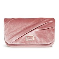 Cartera Cluth Guess Allegra Tercipelo - Rosa