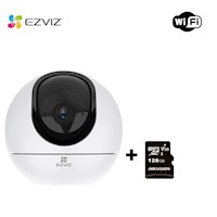 Cámara de seguridad wifi para interiores 2K C6 - Ezviz + SD 128 GB