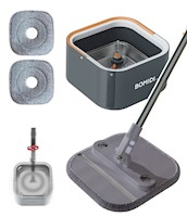 Trapeador Giratorio Microfibra 3 en 1 Bomidi M20 Gris