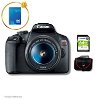 Cámara Canon EOS T7 + Lente 18-55mm + Kit Básico