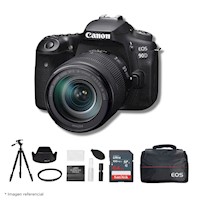 Cámara Canon EOS 90D DSLR  + Lente EF-S 18-135 MM IS USM + Kit Ultimate