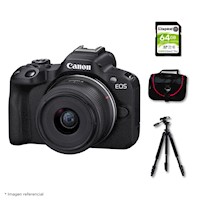 Cámara Mirrorless EOS R50 + Lente RF S 18-45mm + Kit Deluxe