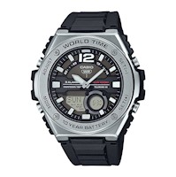 Reloj CASIO MWQ-100-1A Resina/Acero Hombre Negro/Plateado