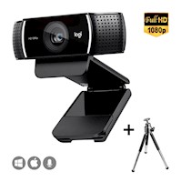 Cámara Webcam LOGITECH C922 PRO FHD 1080P Trípode Incluido