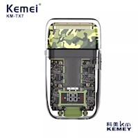 Afeitadora Eléctrica Kemei KM-TX7 Verde Militar