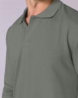 Camiseta manga larga tipo polo para hombre