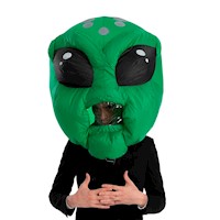 Cabeza Inflable de Alien para Disfraz de Halloween y Cosplay