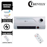 Calentador de Pared TREVELY TCH-080 2000W Con Control Remoto