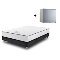 Cama Paraíso 2PLZ Amanecer + Frigobar Bord MI50S-M 50LT Silver