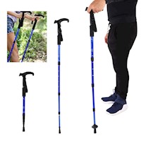 Bastón Trekking Antishock Mango T O L C/ Roseta Viaje Montañas Azul Marino