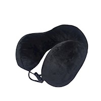 Almohada De Espuma Para Cuello Color Entero - NEGRO