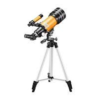 Telescopio Astronomico con Tripode y Lentes Intercambiables Bossney AZM70300 Naranja