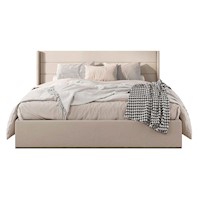 Cama Tapizada Listón Venus Beige 2 Plazas