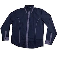 Camisa Lisa Elegante Contraste Hombre Talla 2XL Jeansian