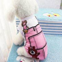 Camisa Perro Diseño de Dibujos Animados - Rosa - XL