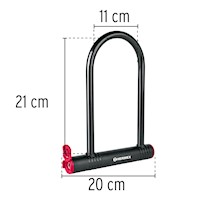 Candado Tipo U Bicicleta Scooter Moto Acero Hermex CB-24