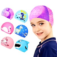 Gorro De Natación De Tela Licra Niño Con Elástico