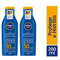 Bloqueador Nivea Sun Protect Hydrate FPS50 200ML (X2)