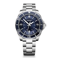 Reloj Maverick Large correa de acero inoxidable, dial azul, Victorinox