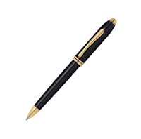 Bolígrafo Towsend Negro con Apliques en Oro 23K, Cross