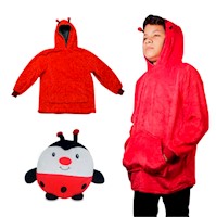 Peluche Convertible En Polera Con Capucha para Niños Escarabajo