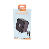 Cargador Retractil Carga Rapida 65W