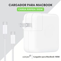 Cargador 100W para macbook USB-C carga rápida