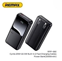 CARGADOR PORTÁTIL 20000mAh PD 20W+ QC 22.5W MODELO RPP-680