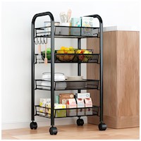 Carrito Organizador Estante 4 Niveles con Ruedas para Cocina NG G22