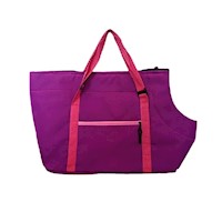 Cartera transportador de mascotas perros y gatos morado talla S