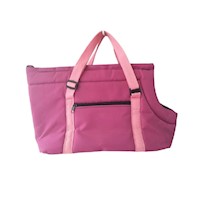 Cartera transportador de mascotas perros y gatos palo rosa talla S