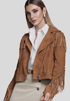 CASACA DE GAMUZA BIKER FLECOS