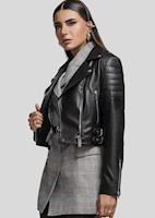 CASACA CUERO BIKER VELVET