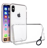 Pack por  2 Und Funda Transparentes para iPhone XS/X con Aro Sujetador